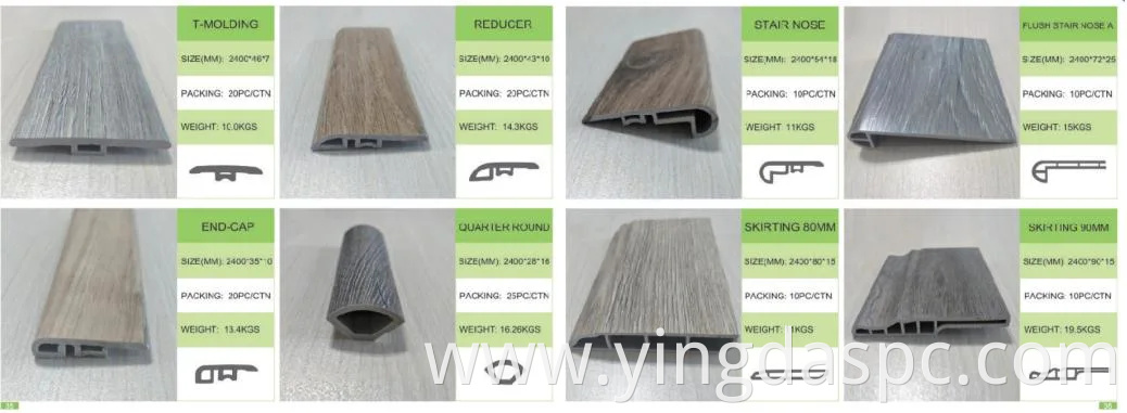 Rigid Core Strong Click Spc Flooring 4.5mm Pad 1mm IXPE Foam Modern Luxury Plastic Flooring